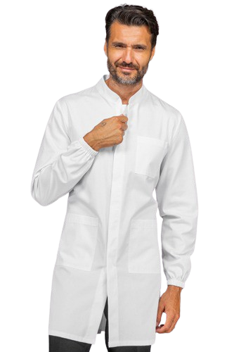 CAMICE DOVER CON CERNIERA - Isacco: camice bianco per uomo modello con cerniera lampo centrale fino...